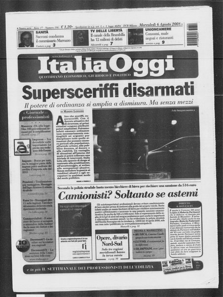 Italia oggi : quotidiano di economia finanza e politica